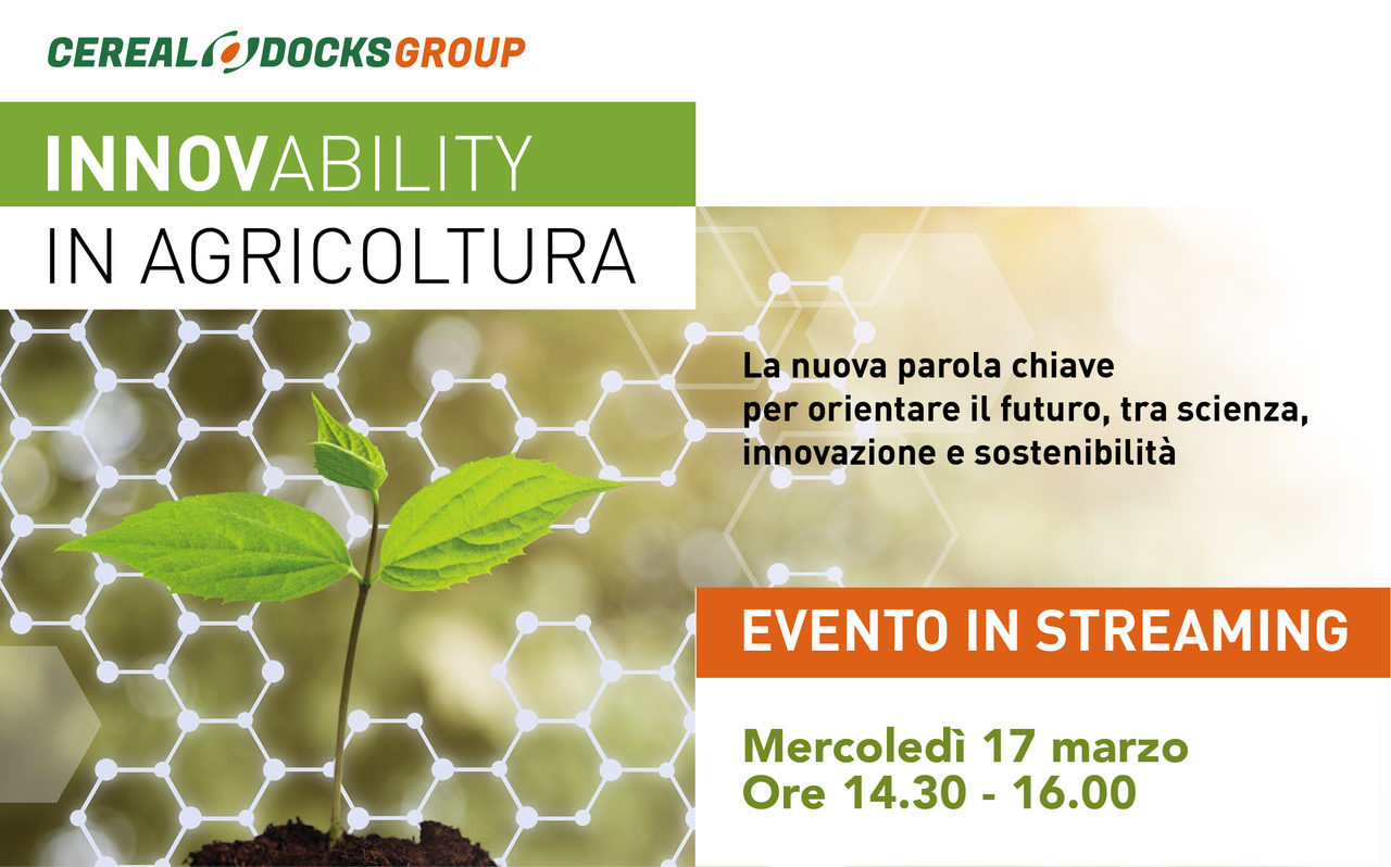 Innovability in agricoltura, il 17 marzo webinar Cereal Docks