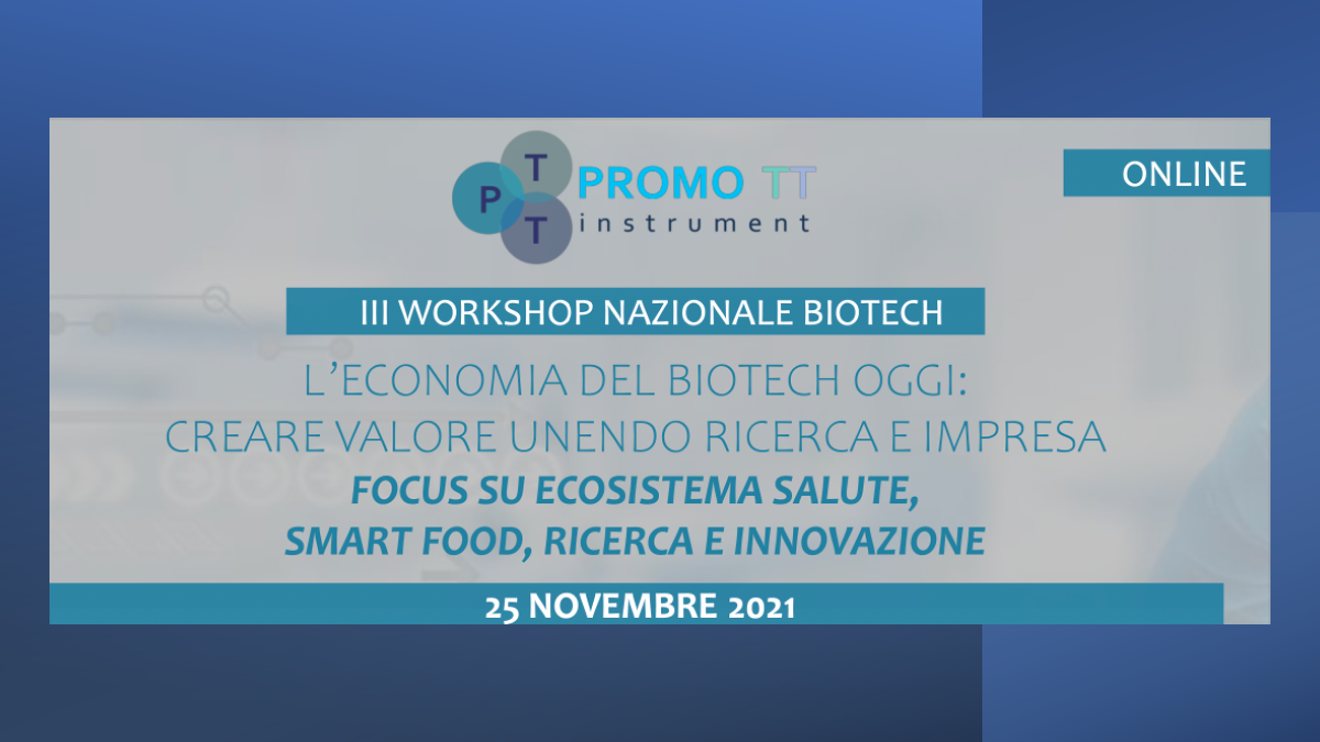 Terzo workshop nazionale su biotech e ricerca, appuntamento il 25 novembre