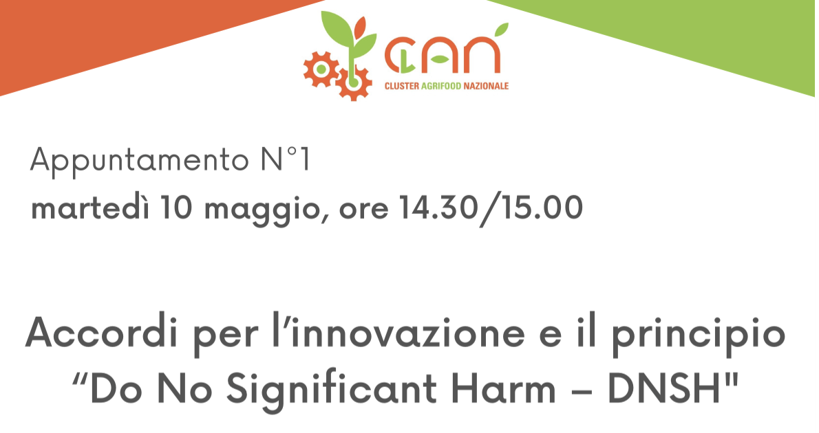 Ciclo di incontri “Caffè CL.A.N.”: primo appuntamento dedicato al principio DNSH