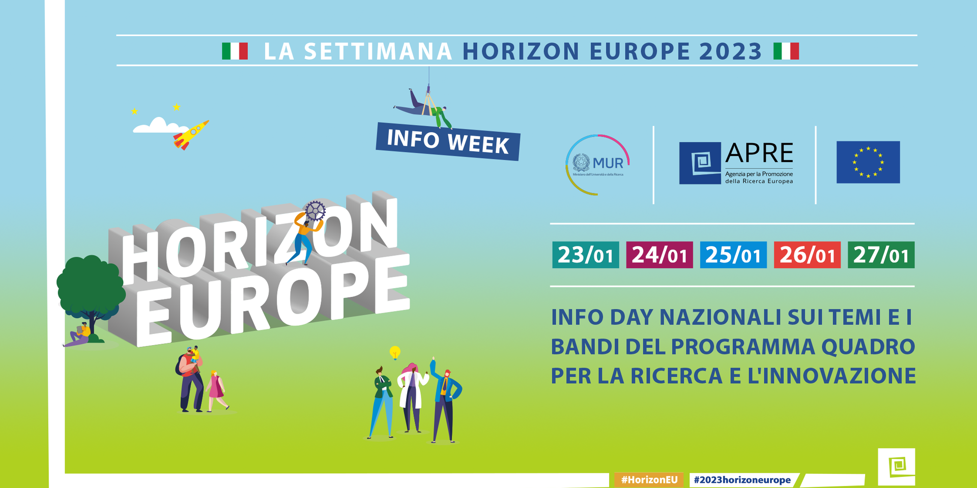 Horizon Europe 2023, al via info day nazionali su temi e bandi