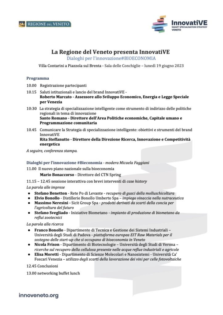 La Regione del Veneto presenta InnovatiVE