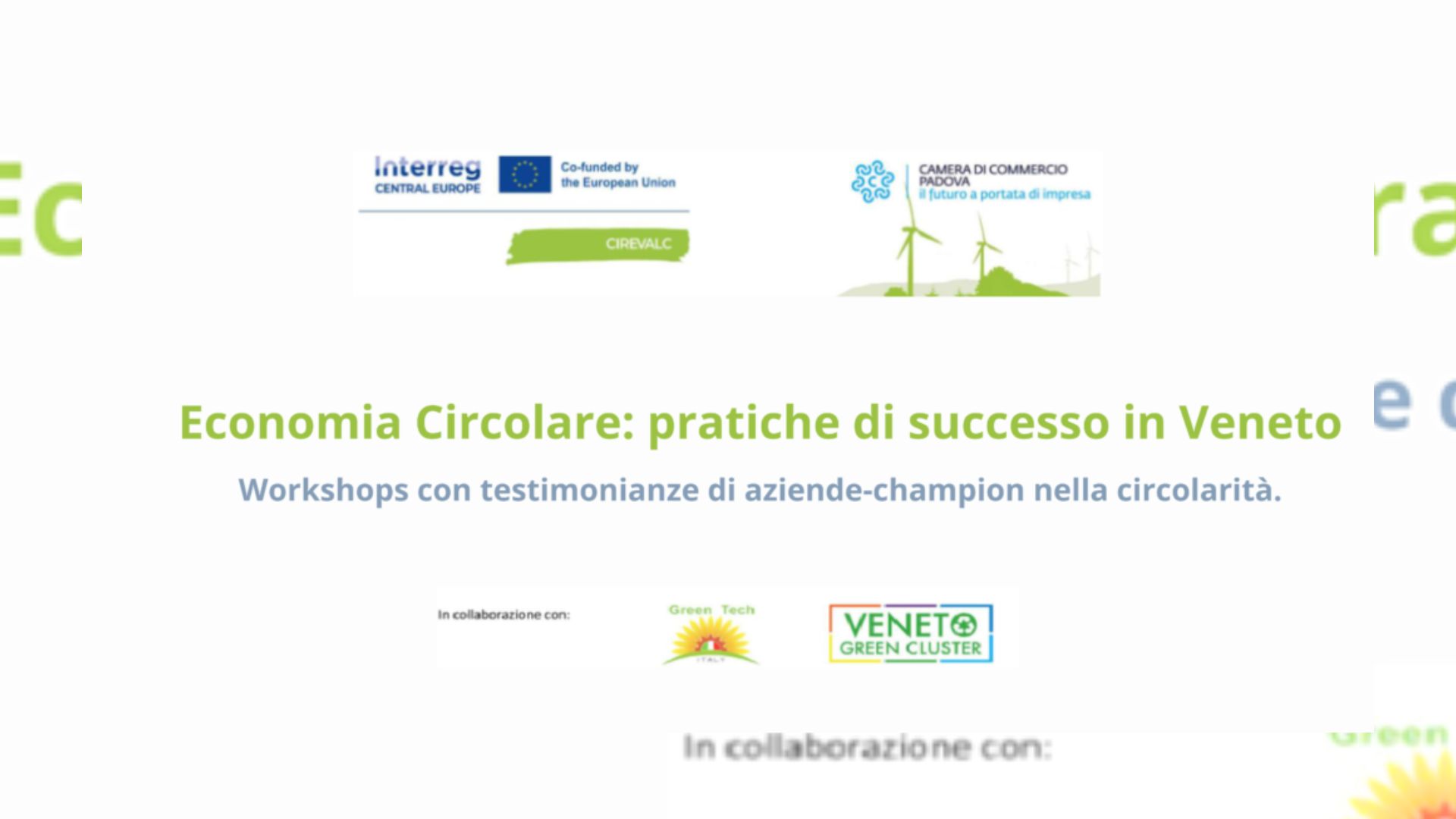 Economia Circolare: 3 workshop con pratiche di successo in Veneto
