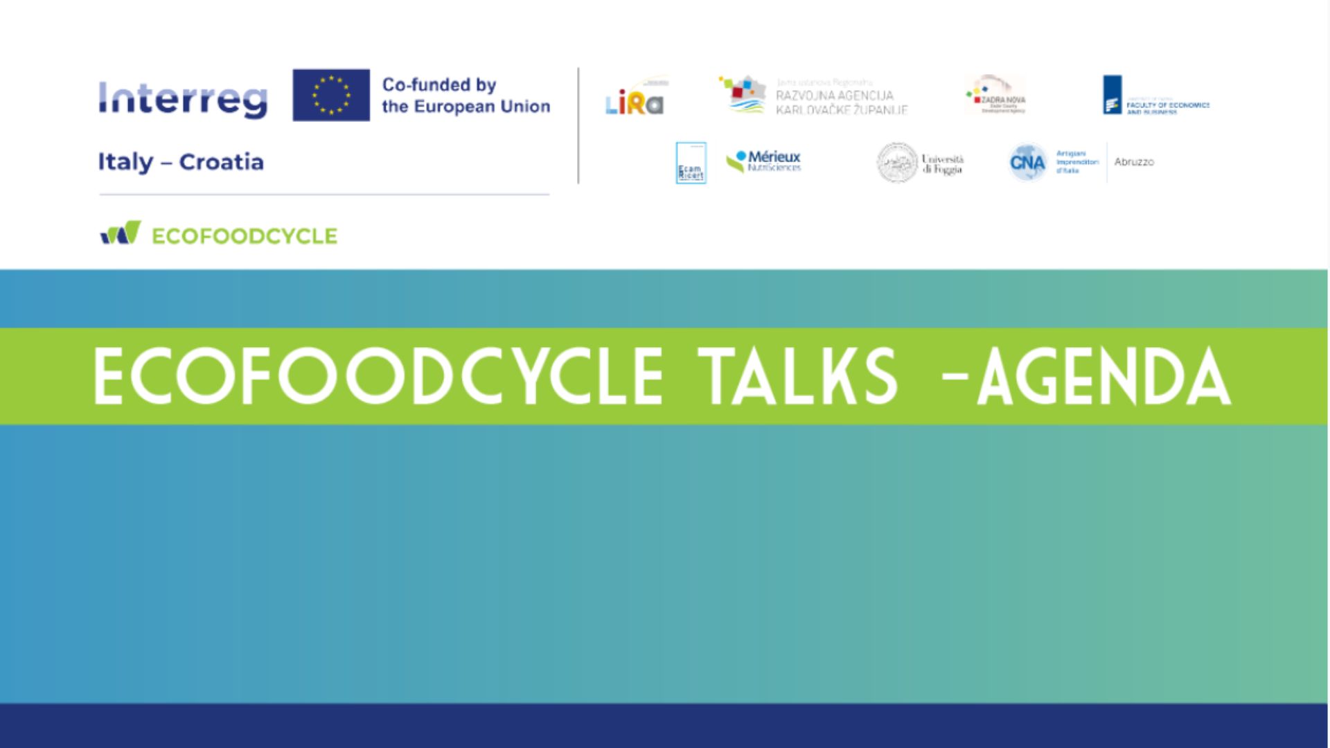 ECOFOODCYCLE: un confronto partecipato su sostenibilità, sprechi alimentari e nuovi modelli di consumo